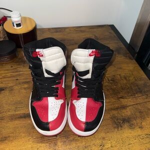 Jordan Red and Black High-Top homage Sneakers